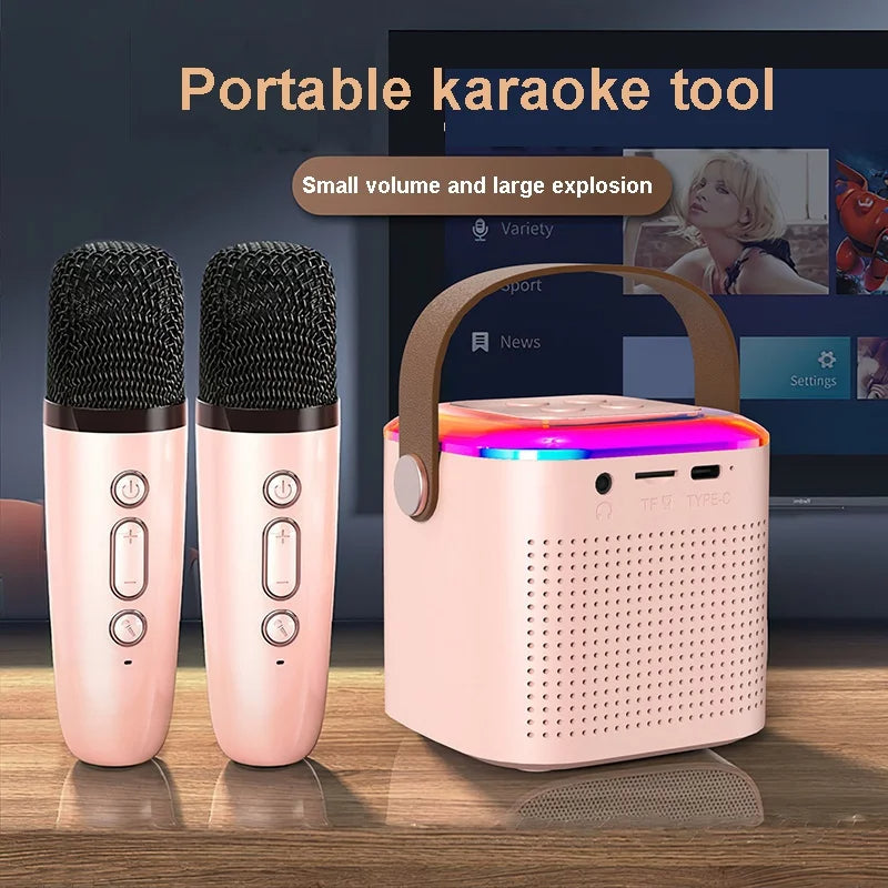 🌸🔥🔥Mini Karaoke Machine with Wireless Microphones🎵
